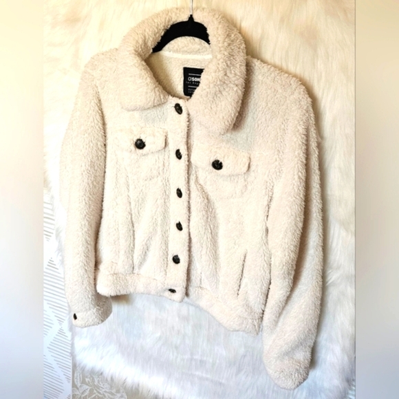 Ci Sono Los Angeles Classic Off-White Teddy Jacket - Picture 2 of 6